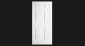 Hollow Door:  6 Panel, Textured