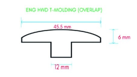 Eng Hwd T-Molding (Overlap)