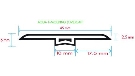 Aqua T-Moulding (Overlap)
