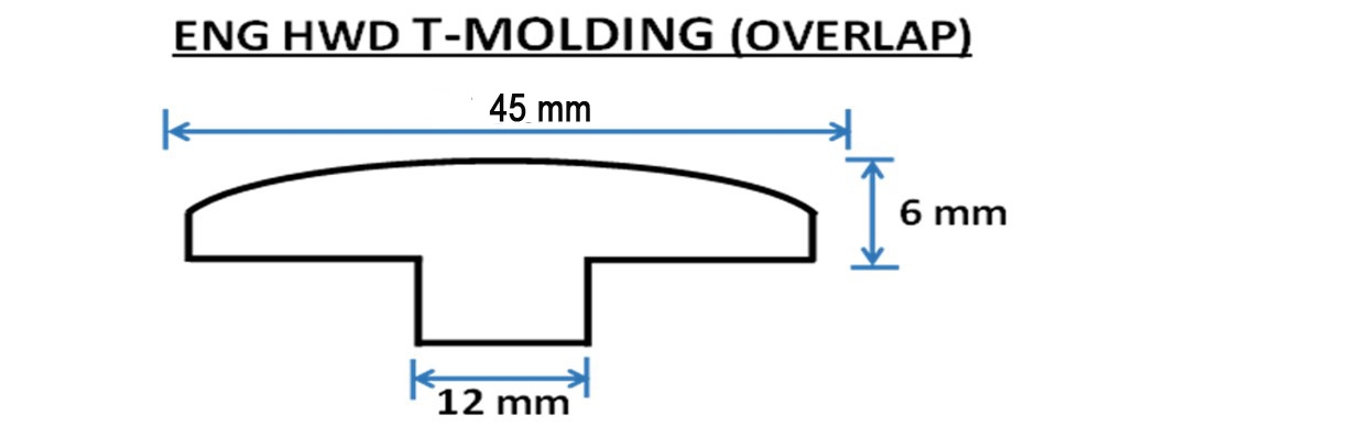 Eng Hwd T-Molding (Overlap)